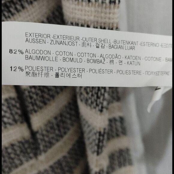Zara Striped Coat Size Large - Picture 5 of 8